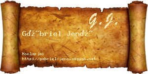Gábriel Jenő névjegykártya