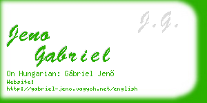 jeno gabriel business card